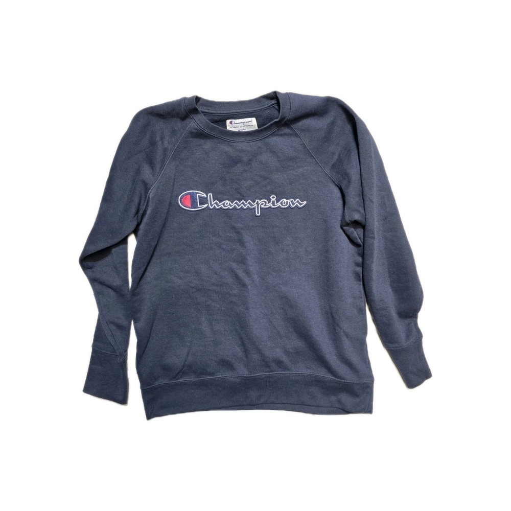 Champion‎ Authentic Men's Pullover Sweatshirt M Navy Blue